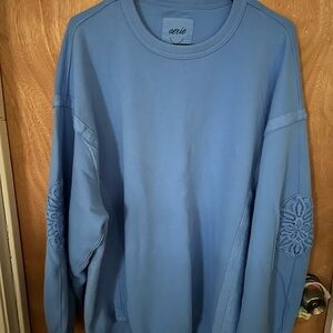 Aerie  Blue Crewneck Sweatshirt